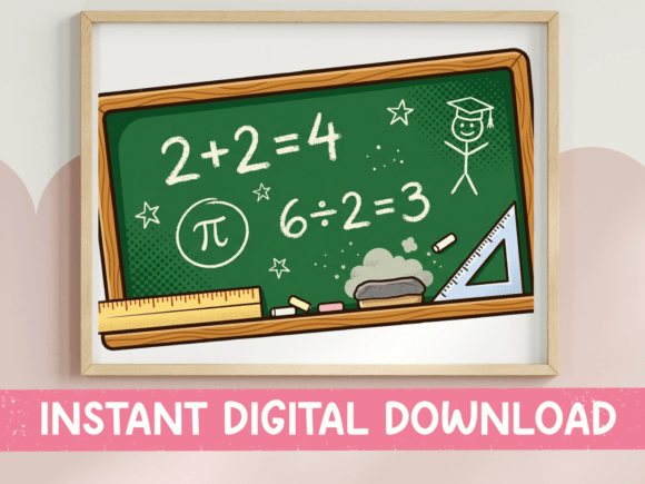 Charming Math Chalkboard for Embroidery
