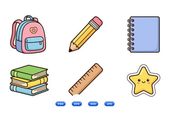 Cute School Supplies Clipart Pack Review