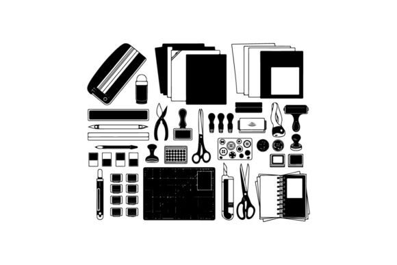 Minimal School Supplies and Tools Flat Design