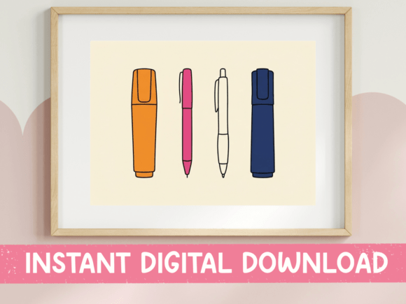 Pen Marker Stationery SVG: A Charming Design Review