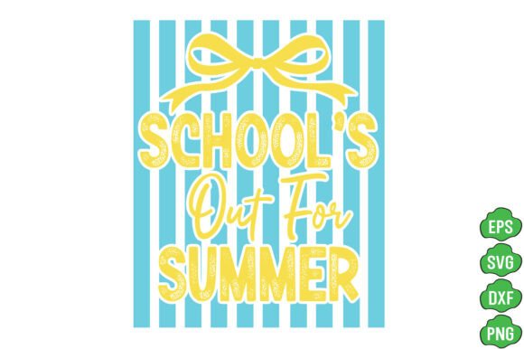 Preppy Striped School Out for Summer PNG
