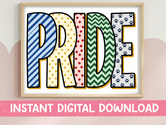 Pride Patterned Letters SVG: A Vibrant Embroidery Choice