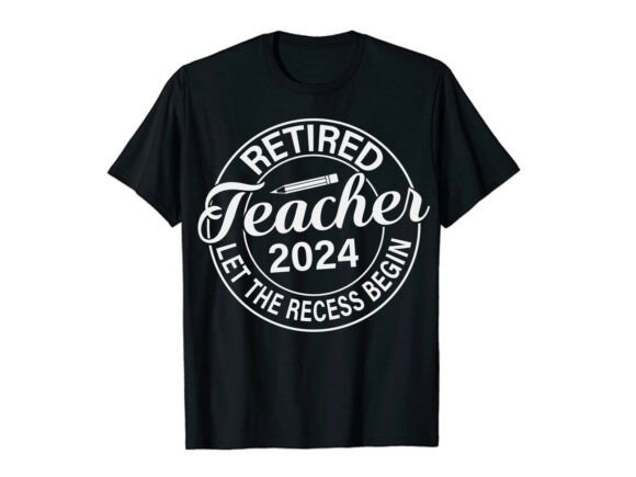 Retired Teacher 2024: A Playful Embroidery Design