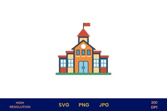 Review: Bright School House Icon with Flag