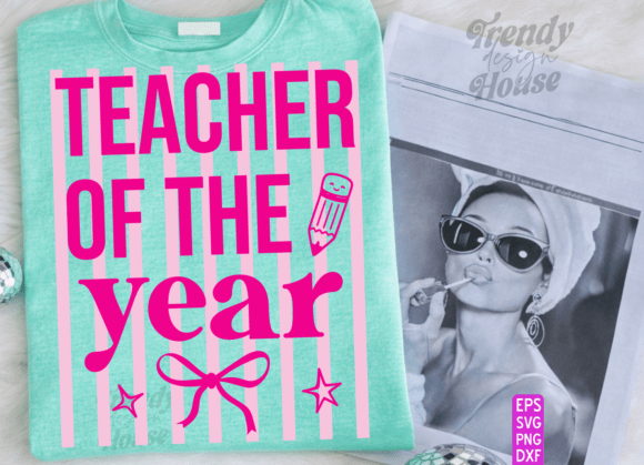 Review: Preppy Striped Teacher of the Year PNG