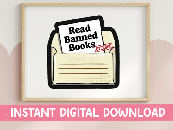Review: Read Banned Books Library Card SVG
