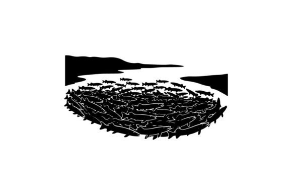 School of Fish Forming Circular Pattern