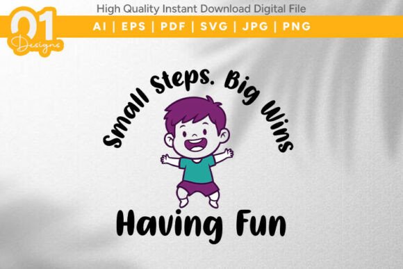 Small Steps Big Wins: A Playful Embroidery Design
