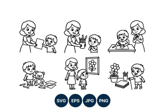 Teacher and Child Art Activities Black: A Versatile Design