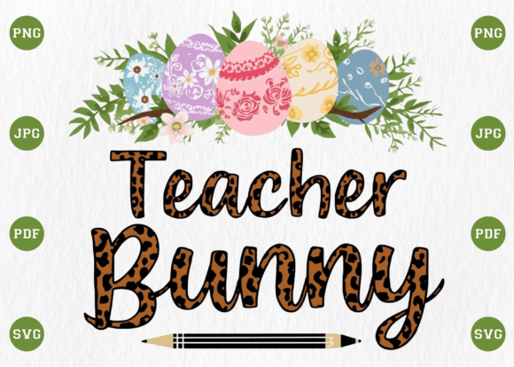 Teacher Bunny Easter Teacher PNG T Shirt