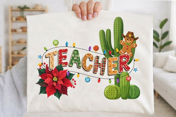 Teacher Christmas PNG: A Festive Addition to Your Embroidery