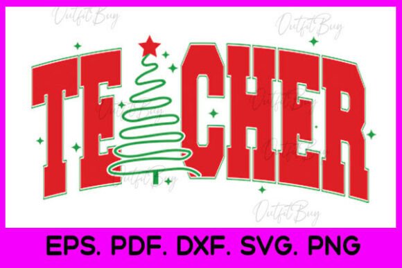 Teacher Christmas Tree: A Festive Embroidery Design